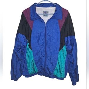 Vintage Santana Windbreaker Color Block Size Large
